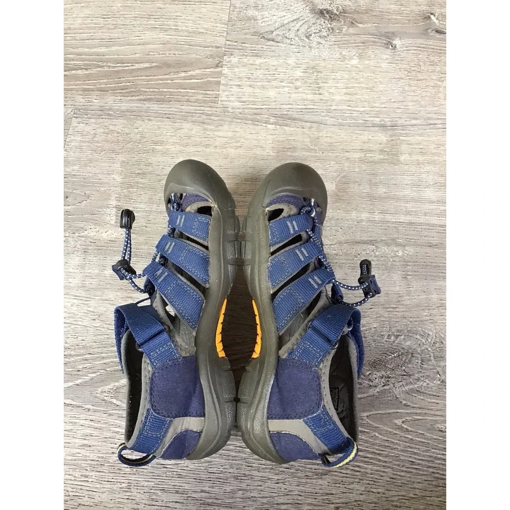 KEEN Newport H2 Youth Size 4 Waterproof Sandals Blue Yellow Hiking Shoes 1009962